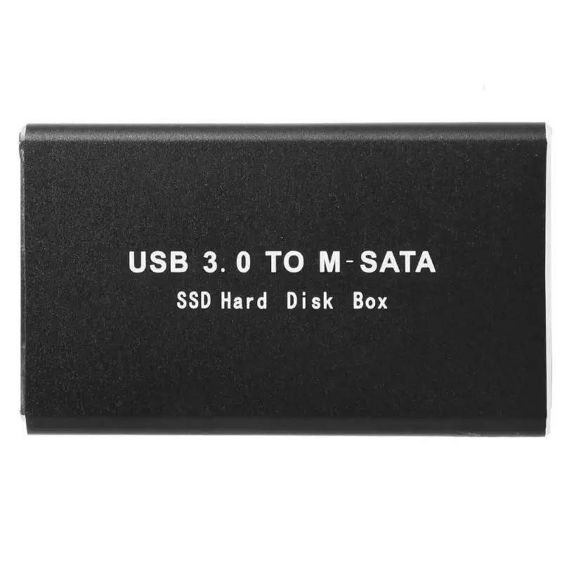 External Hard Drive Case mSATA To USB 3.0 SSD Enclosure mini SATA External HD Hard Drive Disk Box Storage Case Adapter for KingSpec mSATA SSD 30X50mm