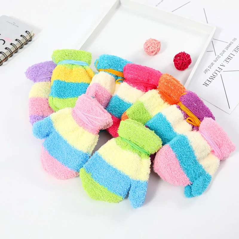 Цветные детские перчатки Сезон осень зима Детские варежки Теплые для мальчиков и