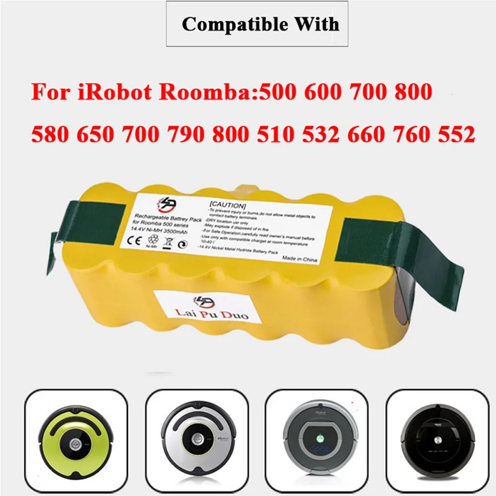 3500 мАч Высокое качество Батарея пакет для iRobot Roomba 560 530 510 562 550 570 500 581 610 770 760 780 790 880 Аккумулятор для робототехники