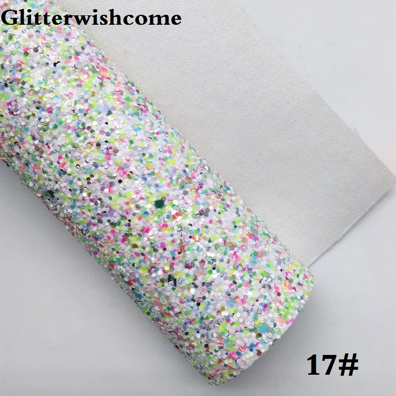 Glitterwishcome 21X29 см A4 размер винил для бантов массивный блеск кожа Fabirc искусственная кожа листы для бантов, GM181A - Цвет: 17