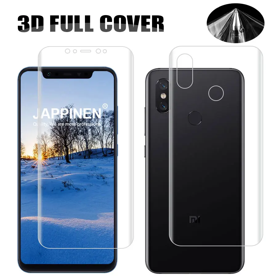 

Jappinen Front+Back Full Cover Screen Protector for Xiaomi Mi 8 SE A2 Lite A1 Max 2 3 Mix 2s Note 3 Protective Soft TPU Film