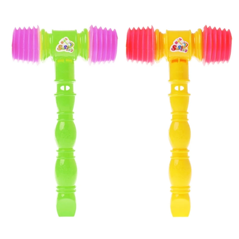 

For Baby Children 25cm Child Training Toddler Kids Handle Plastic Hammer Whistle Toys Noise MakerRamadan Festival Gift