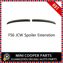 Фирменная новинка из углеродного волокна с защитой от ультрафиолетового излучения, Стиль черный Цвет JCW спойлер Удлиняющая деталь для mini cooper F56 F55(2 шт./компл