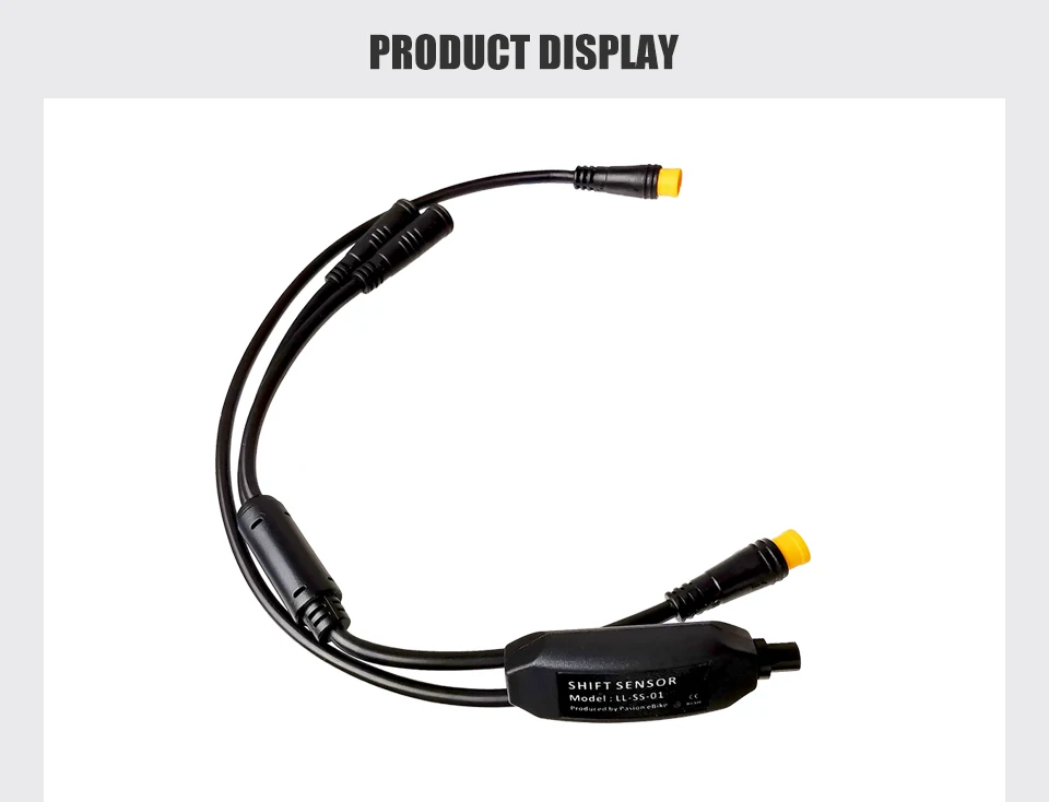 Perfect Mid Motor Gear Sensor for BAFANG BBS01 BBS02 BBSHD 3 Pin in One Connector 24CM Shift Sensor with Y Cable for BAFANG Gear Sensor 3