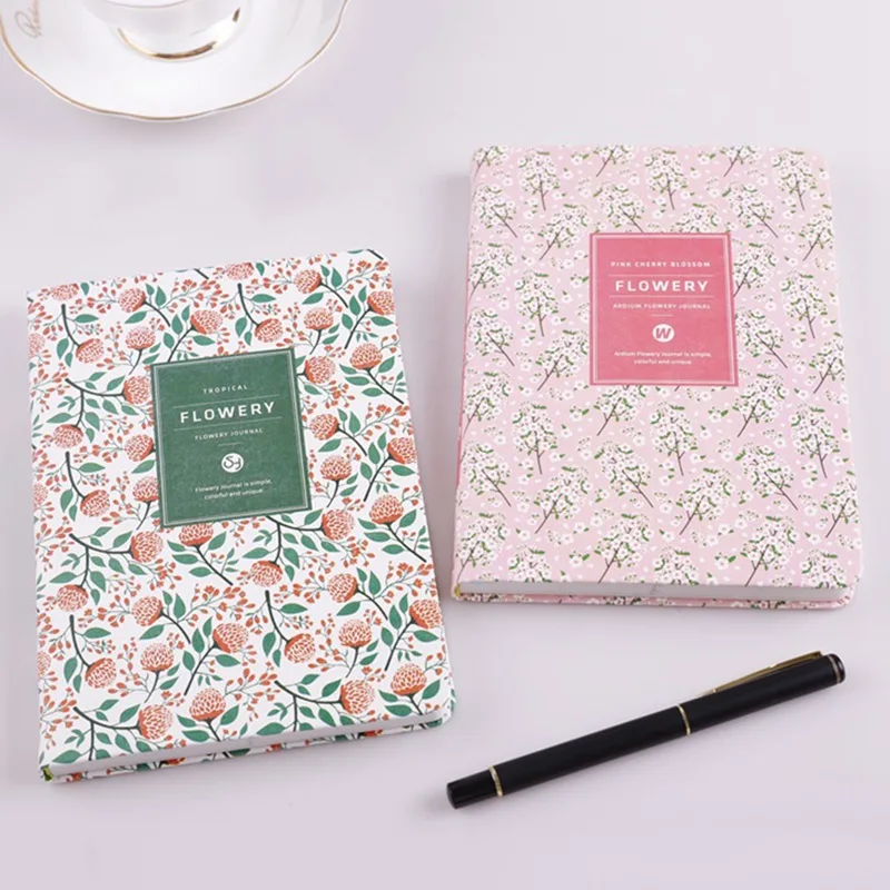 

1 Pcs Kawaii Vintage Flower Schedule Yearly Diary Weekly Monthly Daily Planner Organizer Paper Notebook For Kids Girls Gifts