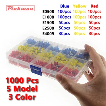 

1000pcs/lot Ferrules kit set Wire Copper Crimp Connector Insulated Cord Pin End Terminal