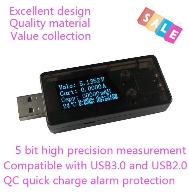 Вольтметр GWUNW BY58U USB 3 0 (2 0) OLED 5 бит|voltmeter ammeter|ammeter voltmetertester detector |