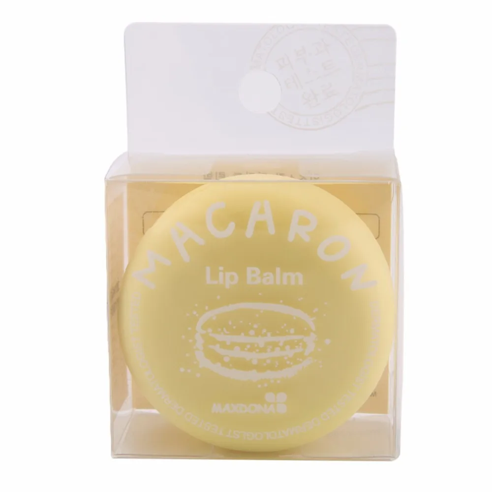 Macarons Lip Balm Round candy Natural Plant lip gloss Lipstick Fruit Embellish Lip Balm (14)