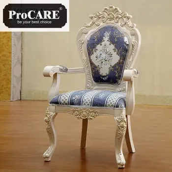 

New Classical Simple Solid Wood French Cloth Chair, Desk And Chair