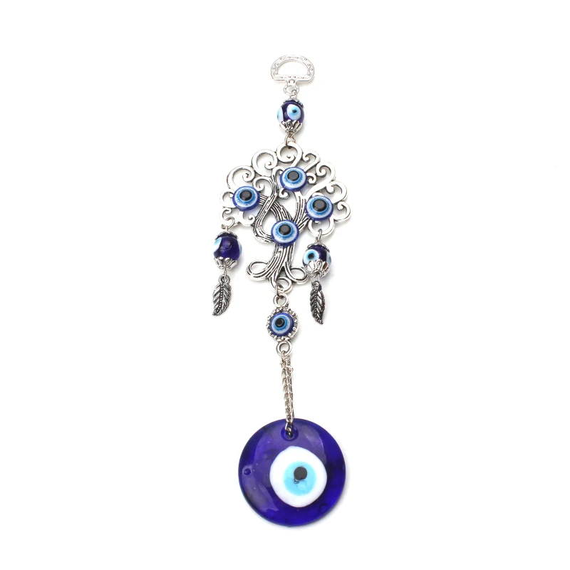 Lucky Turkey Blue Evil Eye Длинный Кулон Дерево жизнь eye брелок для ключей сумка подвесной