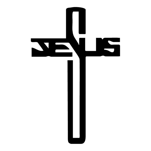 hotmeini jesus cross car window decal car sticker truck bumper boat