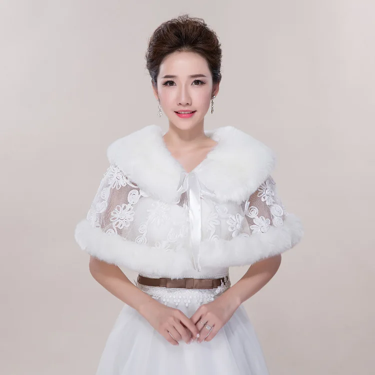 

New autumn and winter warm cape of rabbit wool