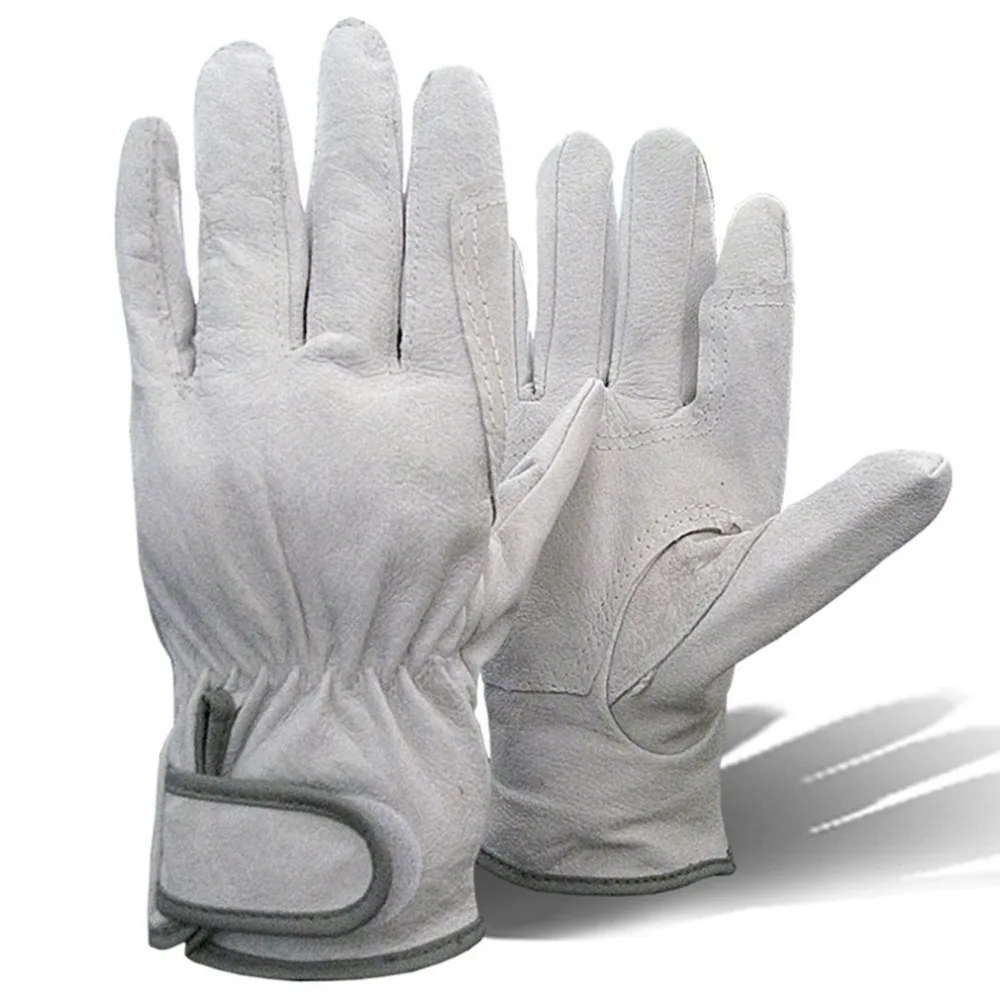 

1 Pair Non-Slip Waterproof Ultra Thin Pigskin Working Gloves Oil Resistant Gardening Welder Safety Gloves for Industrial Work