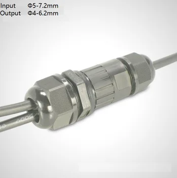 

IP68 Inline Connector for Dia.5-7.2mm Wires Outdoor Connection Box Waterproof IP68 Submersible Wire Connector