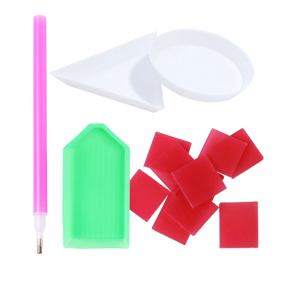 

1 Set Nail Rhinestone Picker Glue Drilling Mud Nail Jewelry Storage Plate Adhesive Diamond Paste Sticker Nail Art Tool LA992