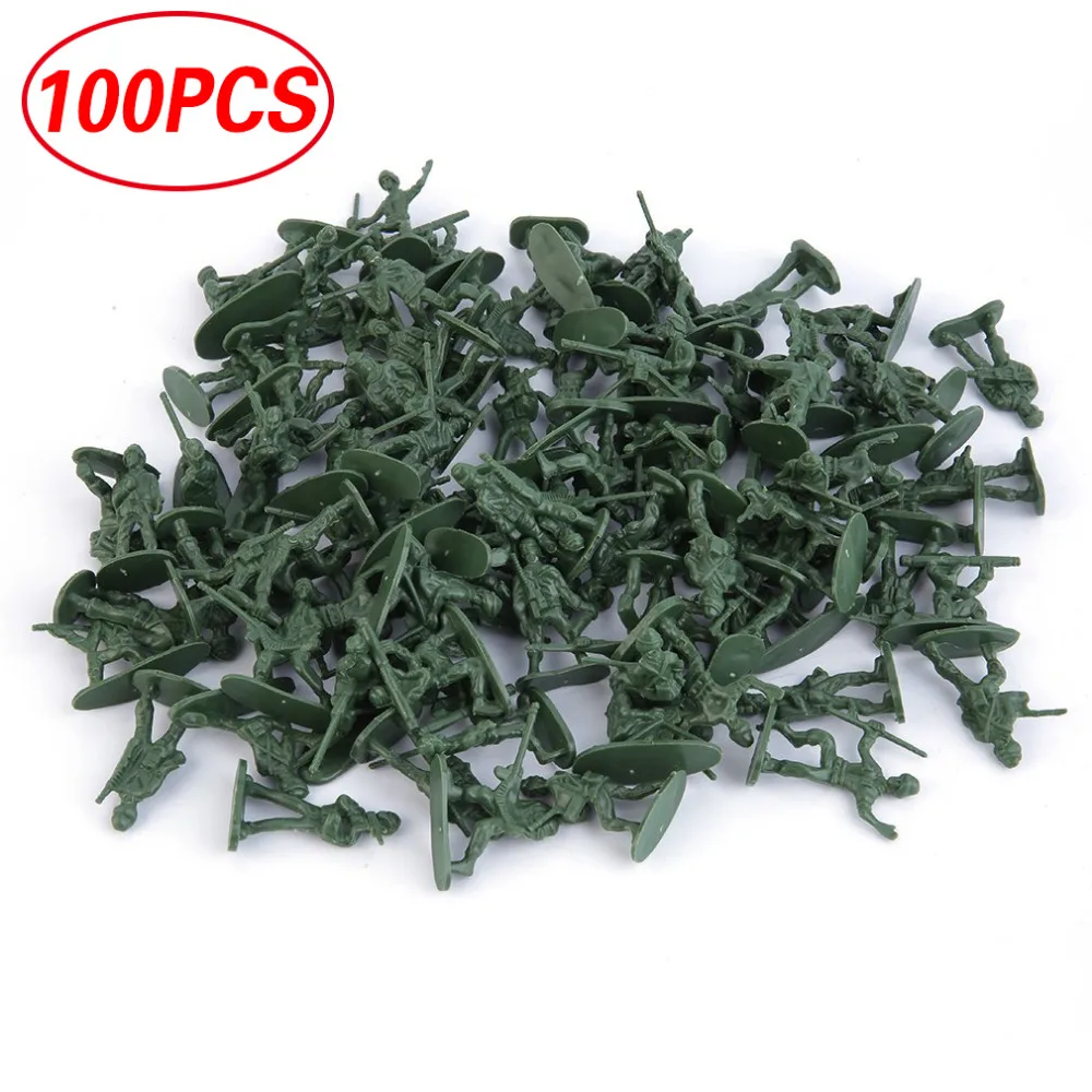 Brand New 100pcsPack Military Plastic Action Figure Toy Soldiers Army Action Figures 12 Poses Toys Collection Free shipping!