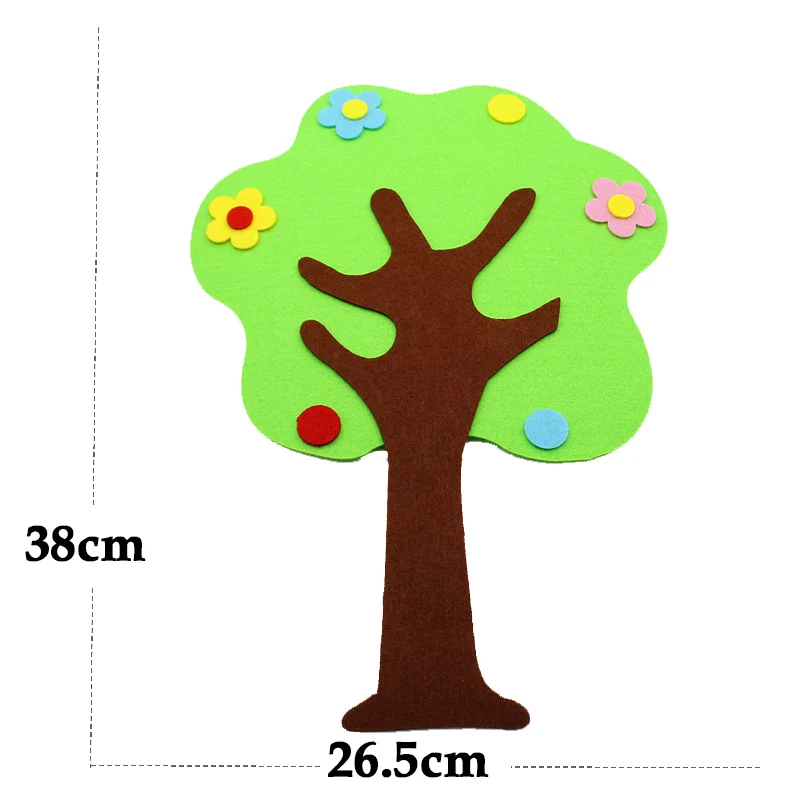 Дизайн цветок большое дерево нетканое полотно для валяния резка стен детский сад украшения Diy Детская комната украшения ювелирные изделия