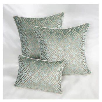 

Luxury Green Geometric Velvet Cushion Cover decorative for bedroom sofa throw lumbar pillow covers square/rectangle pillowcases