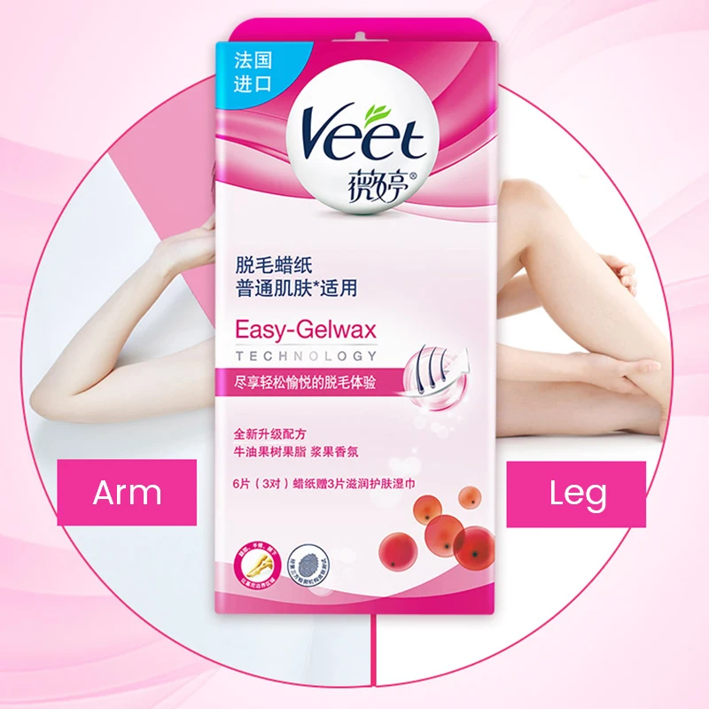 Крем для удаления волос Veet + Восковая бумага нормальной кожи Lotus Milk влажные и