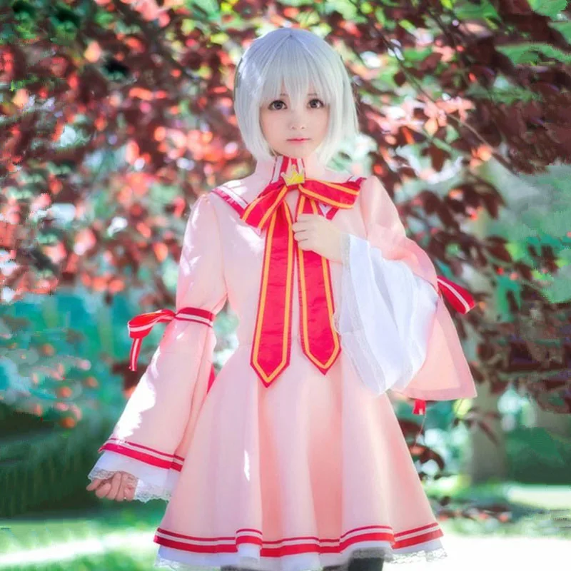 Kanbe Kotori white dress cosplay costumes Japanese anime game Rewrite clothing |