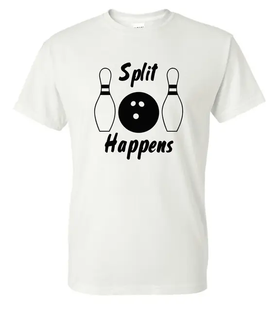 Cheap Split Happens t shirt funny tshirt bowling team uniform league bowler humor