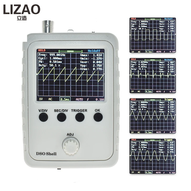 

DS0150 Fully Assembled Orignal Tech 15001K DSO-SHELL DSO150 DIY Digital Oscilloscope Kit With Housing case box Free Shipping