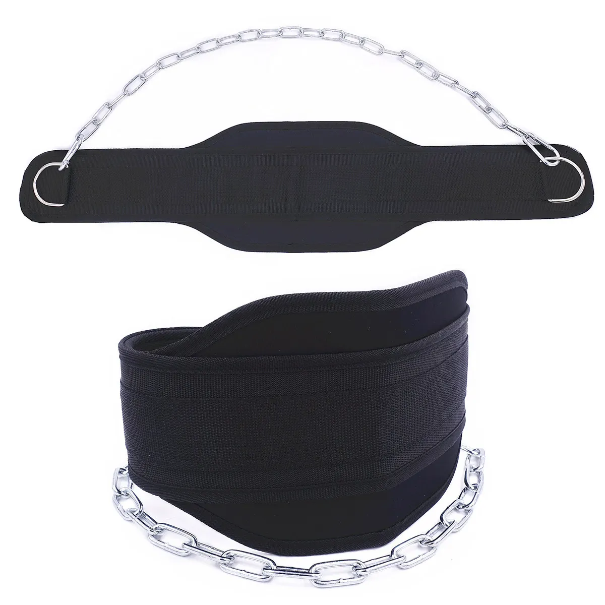 

Fitness Weight Lifting Belt With Chain Crossfit Pull Up Dipping Neoprene Belt Home Gym Exercise Waist Weightlifting Training