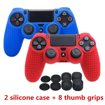 

Anti-slip Silicone Camo Protective Skin Case For Sony PlayStation 4 Dualshock 4 PS4 Pro Slim Controller+8 Thumb Grips Caps