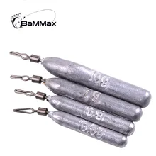 

Bammax fishing Lead Sinker 8pcs 3.5g 5g 7g 10g Fishing counterweight for crank hook soft lure 360 Degree Rotatable Tackle