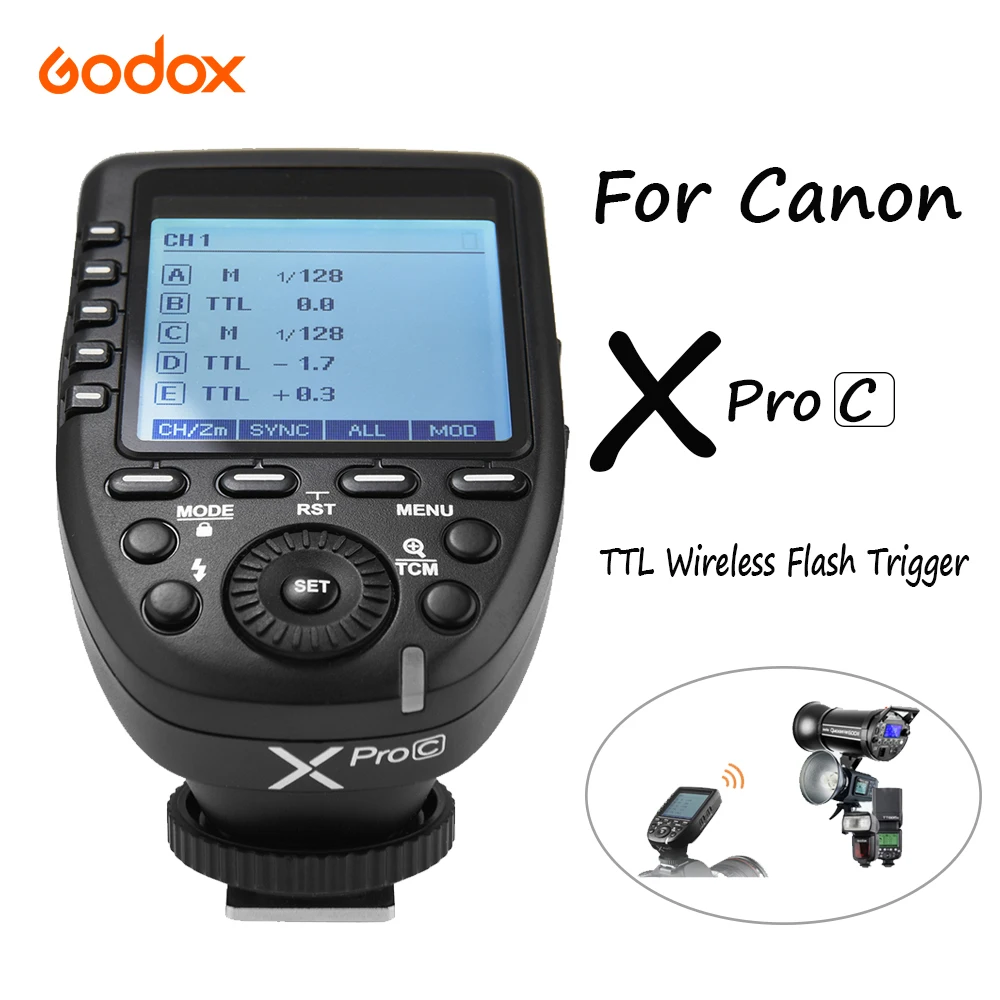 Godox Xpro C Flash Trigger Transmitter Supply V860iic Tt600 Tt350c Sk400ii With E Ttl Ii 2 4g