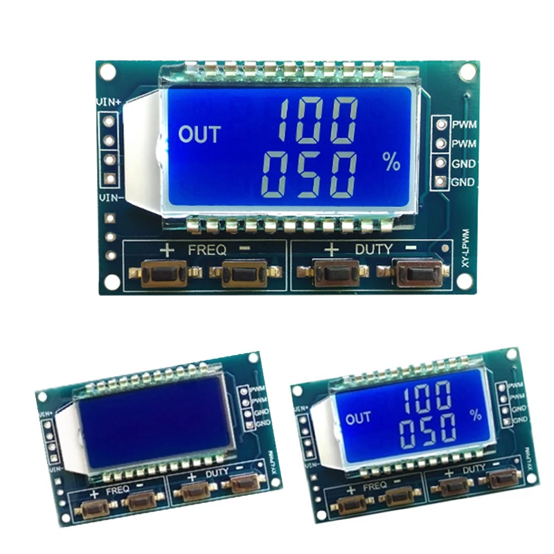 Прямоугольная волна квадратный волновой генератор сигналов PWM частота импульсов рабочий цикл регулируемый модуль ЖК-дисплей Дисплей 3,3 V-30 V PWM плата Модуль гибкий кабель