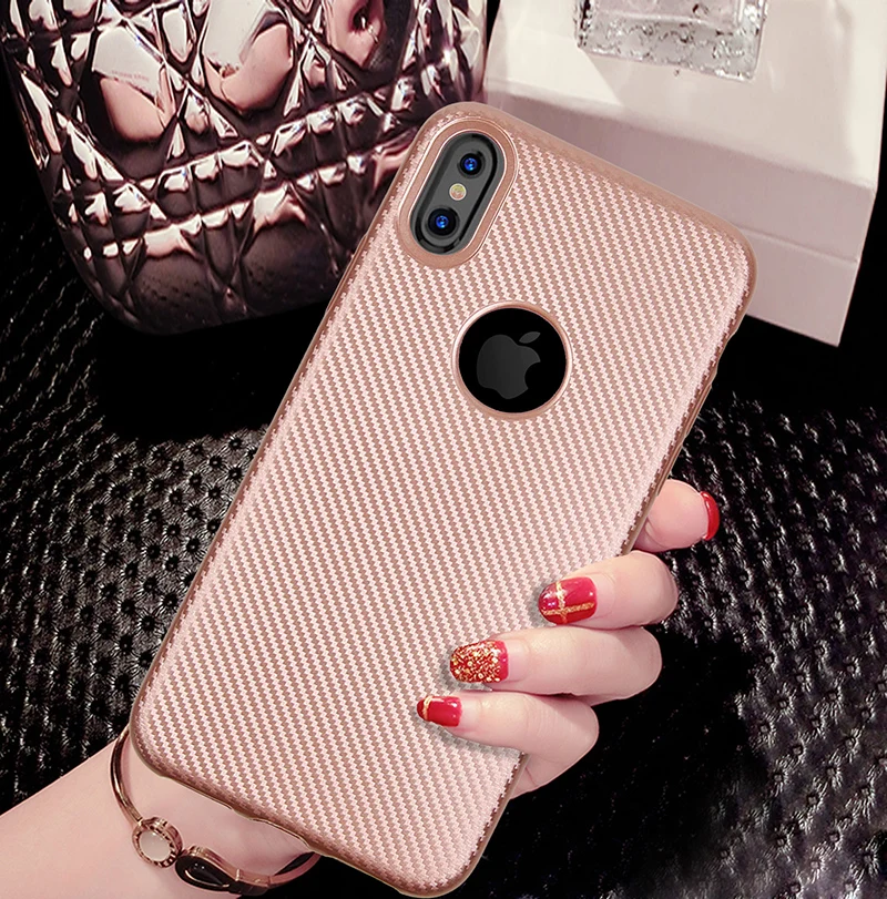 carbon fiber silicone case iphone x (5)