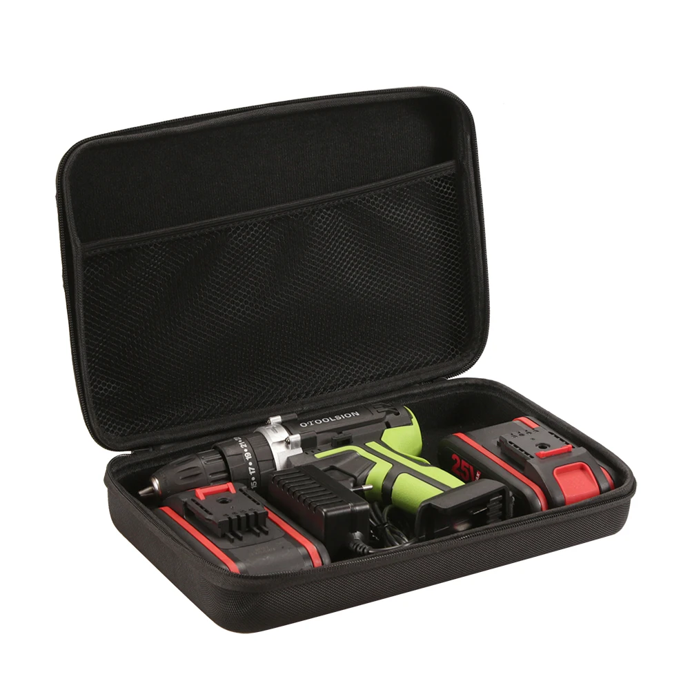 25v Impact Power Tools Impact Drill Multifunctional Electric Tools 25+3 Torque Cordless Drill Power Drill Cordless + Bag (14)