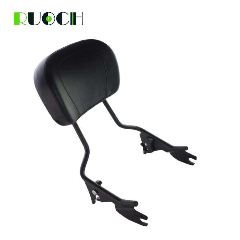 Motorcycle Passenger Backrest Pad Upright Sissy Bar For Harley Davidson Touring Models Road King Street Road Electra Glide 09-18
