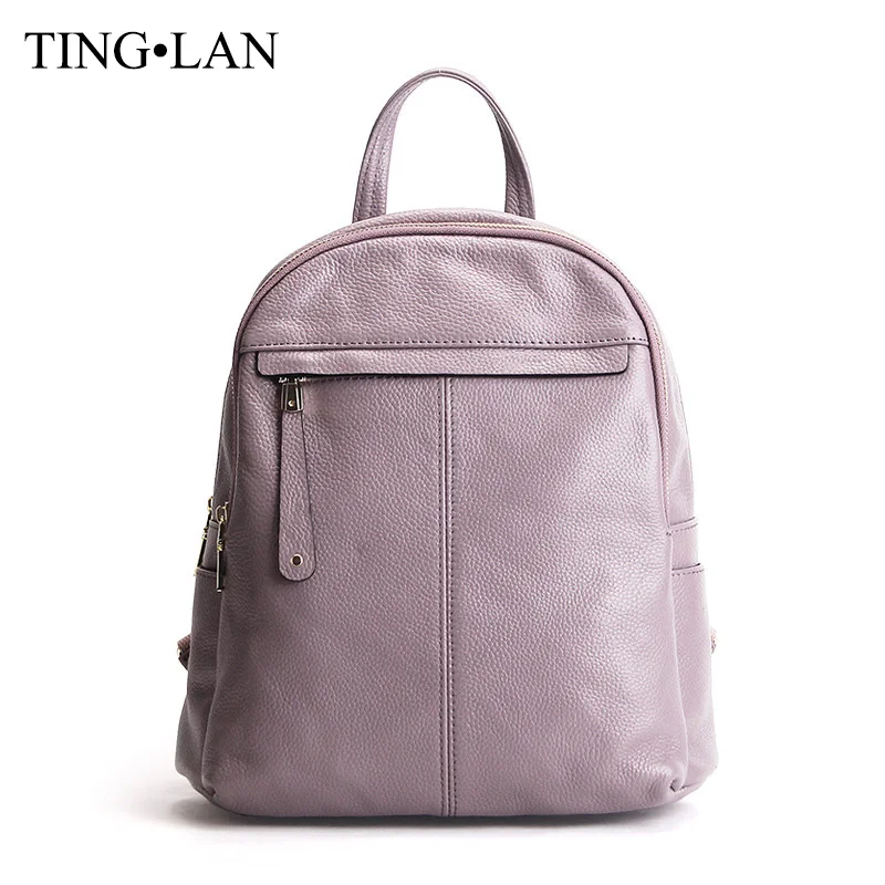 Women Backpack Genuine Leather Bags Famous Brand Small Backpacks For Teenage Girls Real Leather Fashion Backpacks Female Mochila
