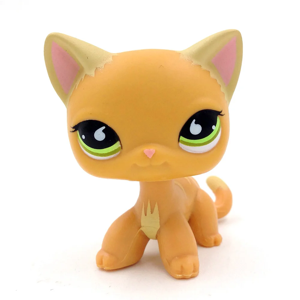 Pet Shop PS #525 животные игрушечные лошадки оранжевый полосатый кошка Kitty дети девушка