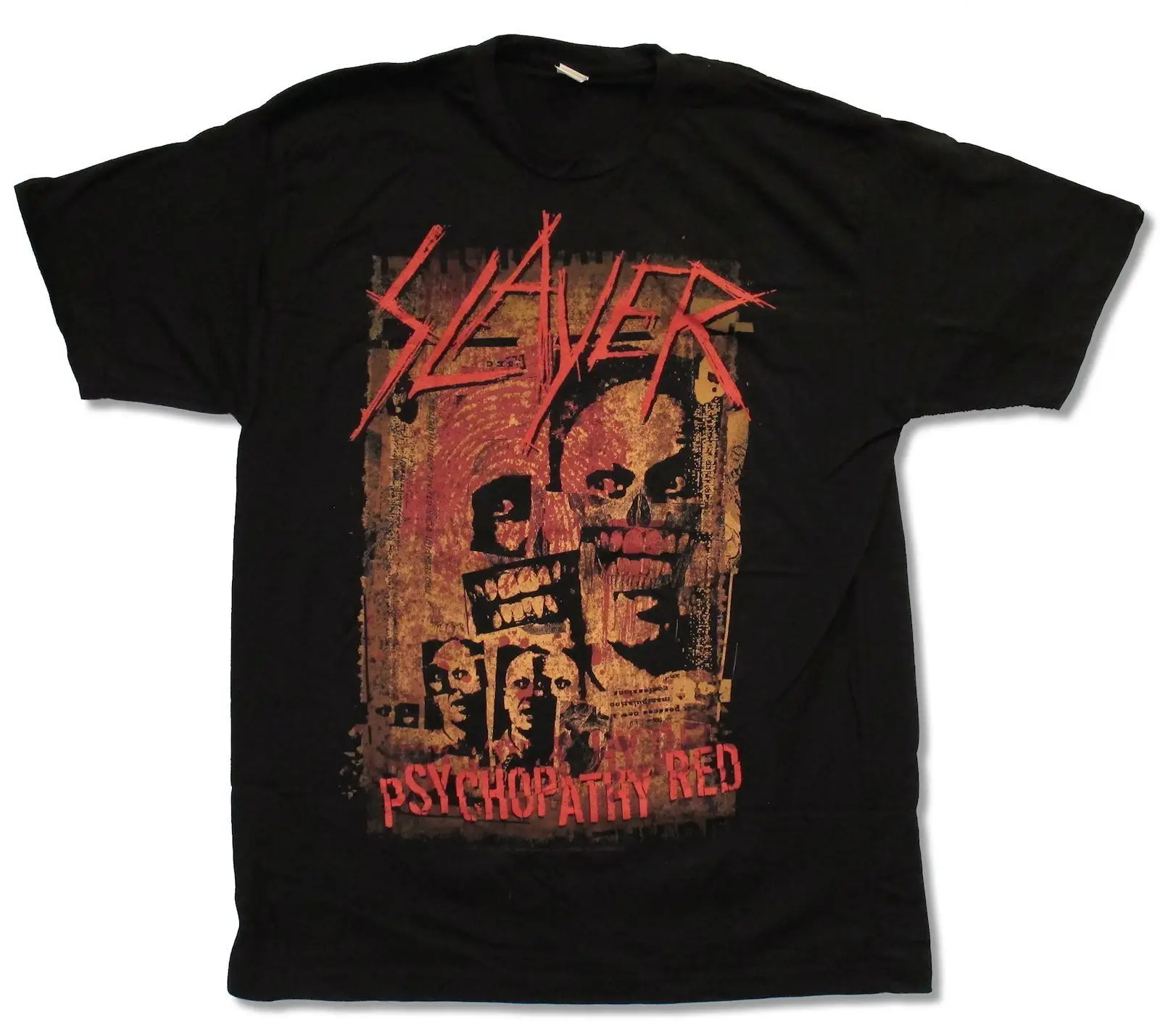 SLAYER &quotPSYCHOPATHY RED TOUR 2009&quot Черная футболка новая официальная взрослая группа музыка