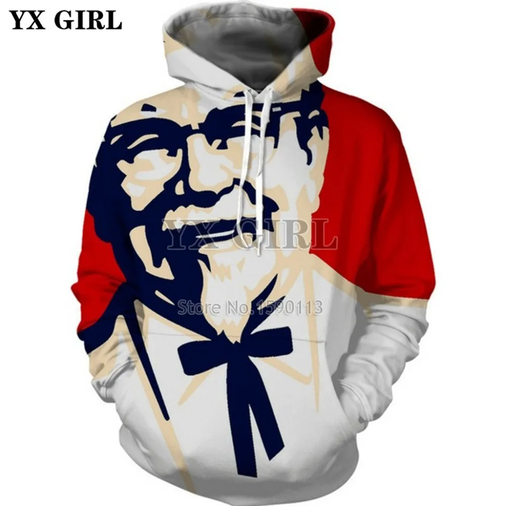 YX GIRL Drop shipping 2018 New Fashion Mens 3d hoodies The