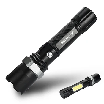 

SKYWOLFEYE T121 Zoomable 500LM T6 LED Light USB Recharge with 3 Modes Flash Waterproof Torch Lamp