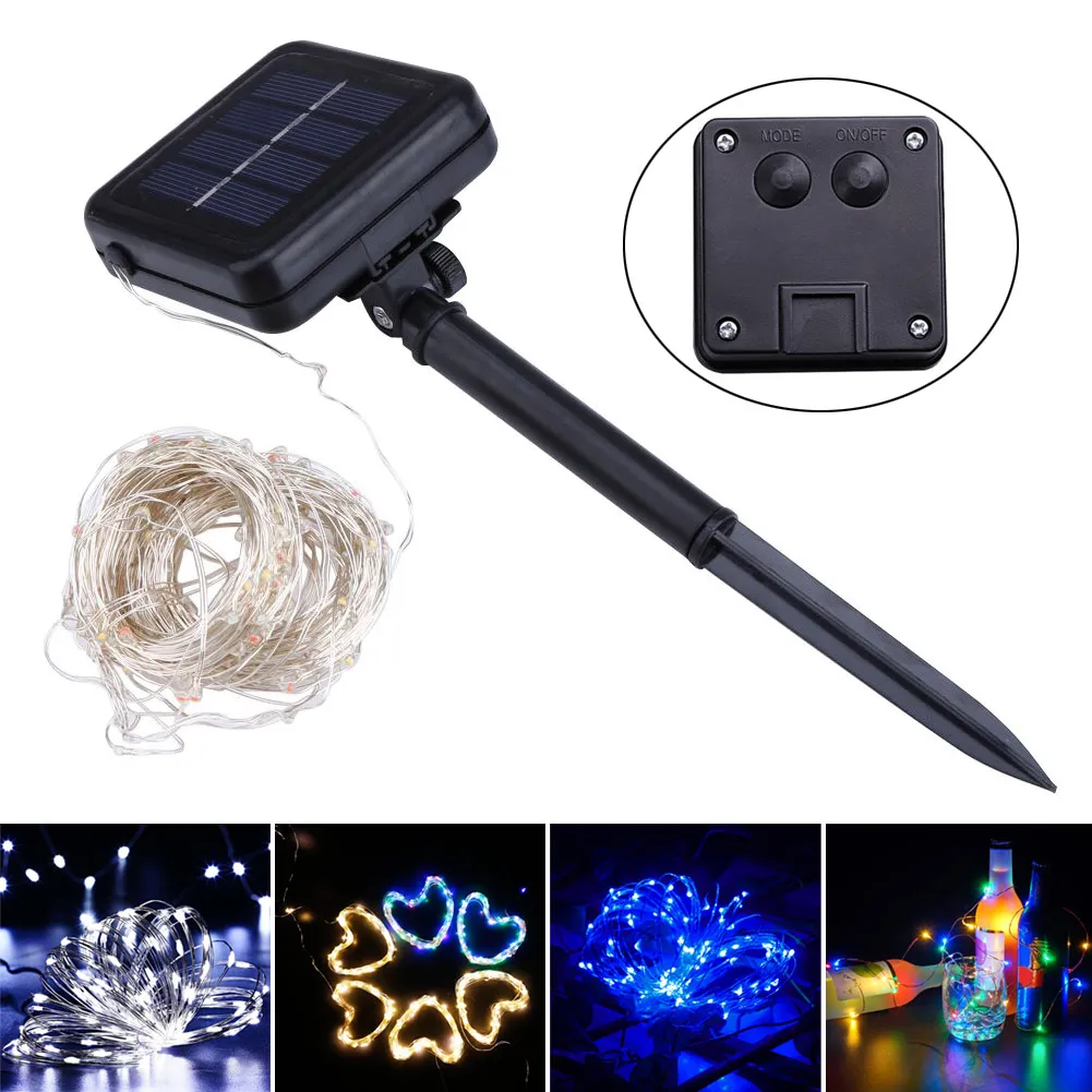 

2m 200 LEDs Solar String Lights Waterproof Outdoor Garden Party Wedding Decoration Copper Wire Lamp CLH@8