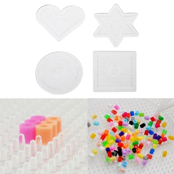 

4Pcs Diy Transparent Shape Puzzle Template For 2.6mm Hama Beads Perler Beads -M15
