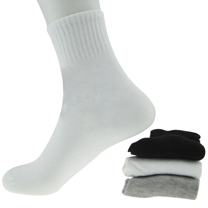 2017 Autumn Winter Cheap Men Socks Male Black Socks White Casual Long