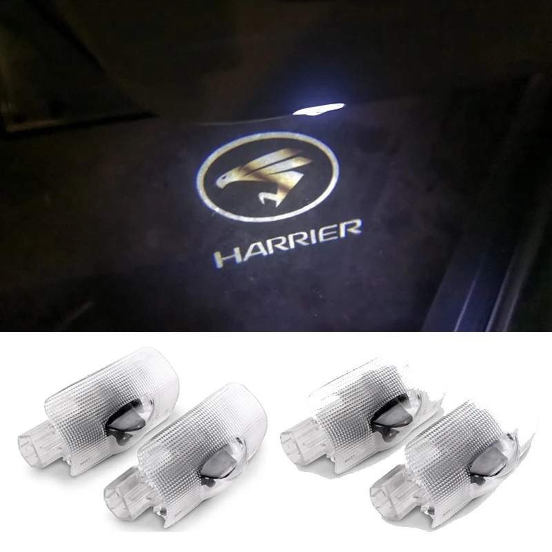 

4PCS Harrier Logo LED Car Door Welcome Light Logo Laser Projector 3D Ghost Shadow Lamp For Toyota Harrier