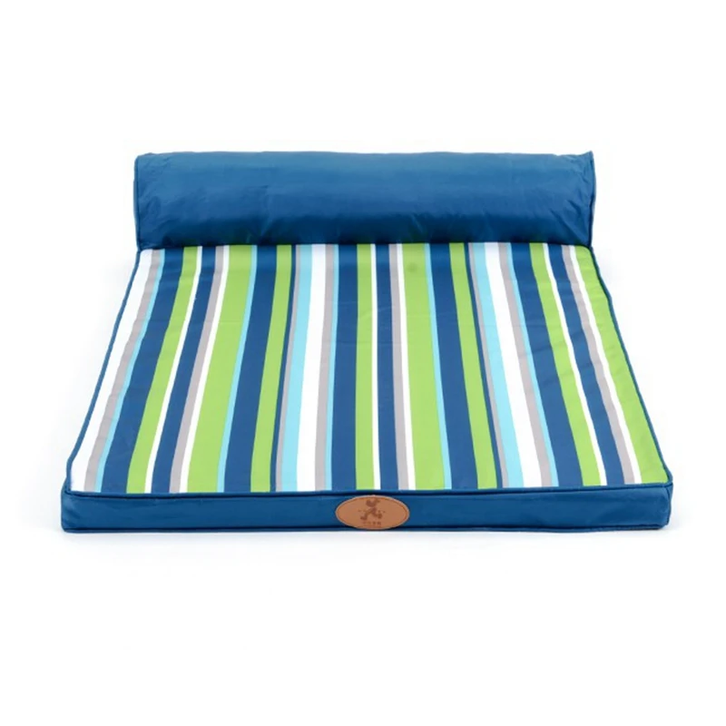 cheap Hot Striped Dog Bed Mats All Seasons Pillow Top Orthopedic Couch Style Pet Sofa Bed for Large Dogs and Cats
