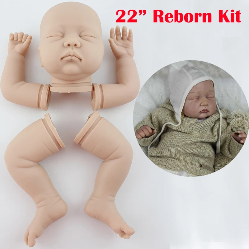 Kit Reborn Doll For 22inch Unpainted Doll Parts Soft Vinyl Silicone Reborn Baby Dolls Accessories Diy Bebe Kit Reborn Bonecas Dolls Aliexpress