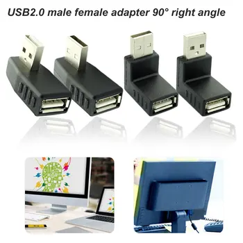 

90 Degree Left Right Angle mini micro USB 2.0 Male To Female Adapter converter Connector For Laptop PC