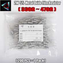2W Watt 5% (200pcs/lot) Carbon Metal Oxide Film Resistor 330 360 390 430 470 Ohm