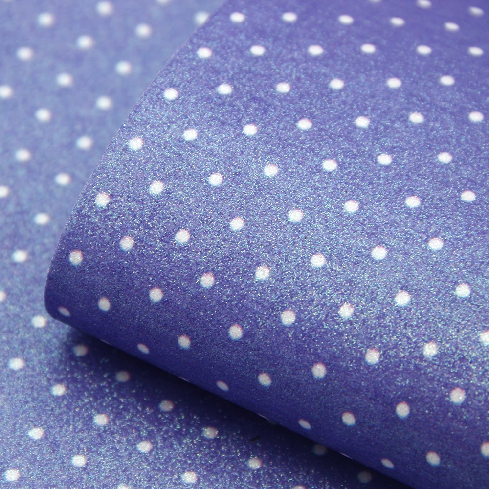 

David accessories 20*34cm Dot Fine Glitter Printed Artificial Synthetic Leather For Hair Bow DIY Projects Handbag Shoes,1Yc7028