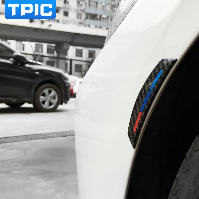 4PCS //////M Car Side Door Fender Edge Guard Protection Trim For BMW Carbon Fiber