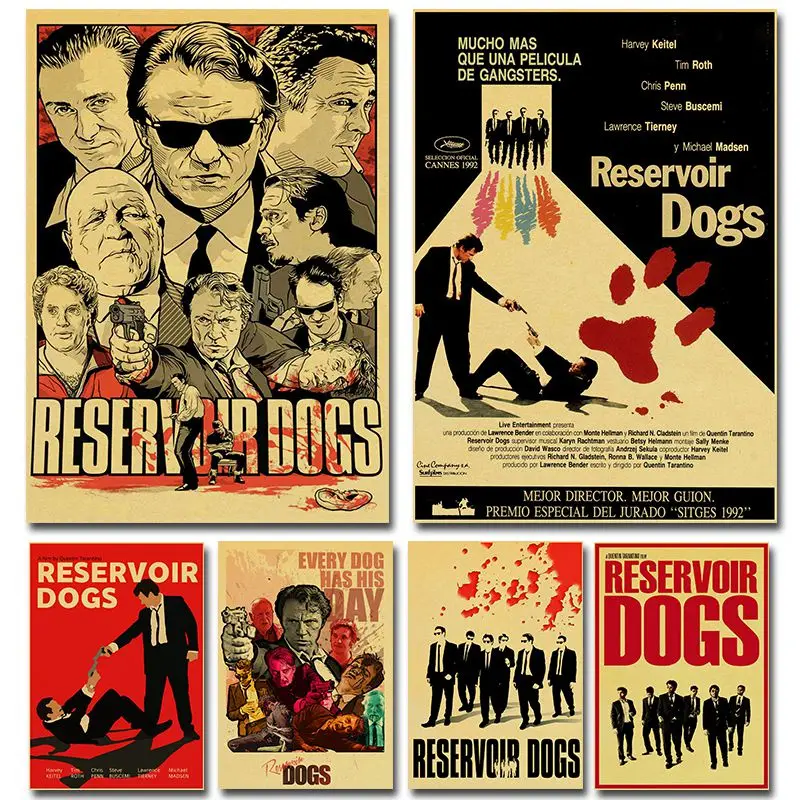 

Quentin Tarantino series movie poster Reservoir Dogs kraft paper high quality print home decor wall painting retro poster
